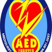 “AED Equipped” Window Sticker (Decal)
